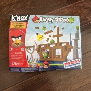 K'NEX: Angry Birds All Hams On Deck 176 pc New Damaged Open Box Sealed Bags RARE